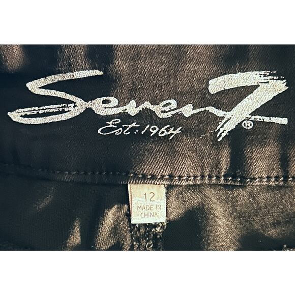 Seven7 Tummyless Mid-Rise Skinny Black Jeans Size 12 29X29 - Picture 6 of 8